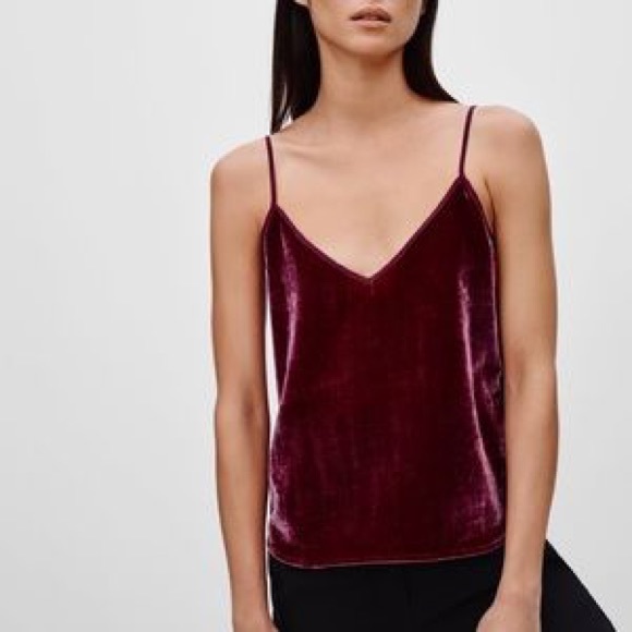 Aritzia Black Velvet camisole - Picture 1 of 4